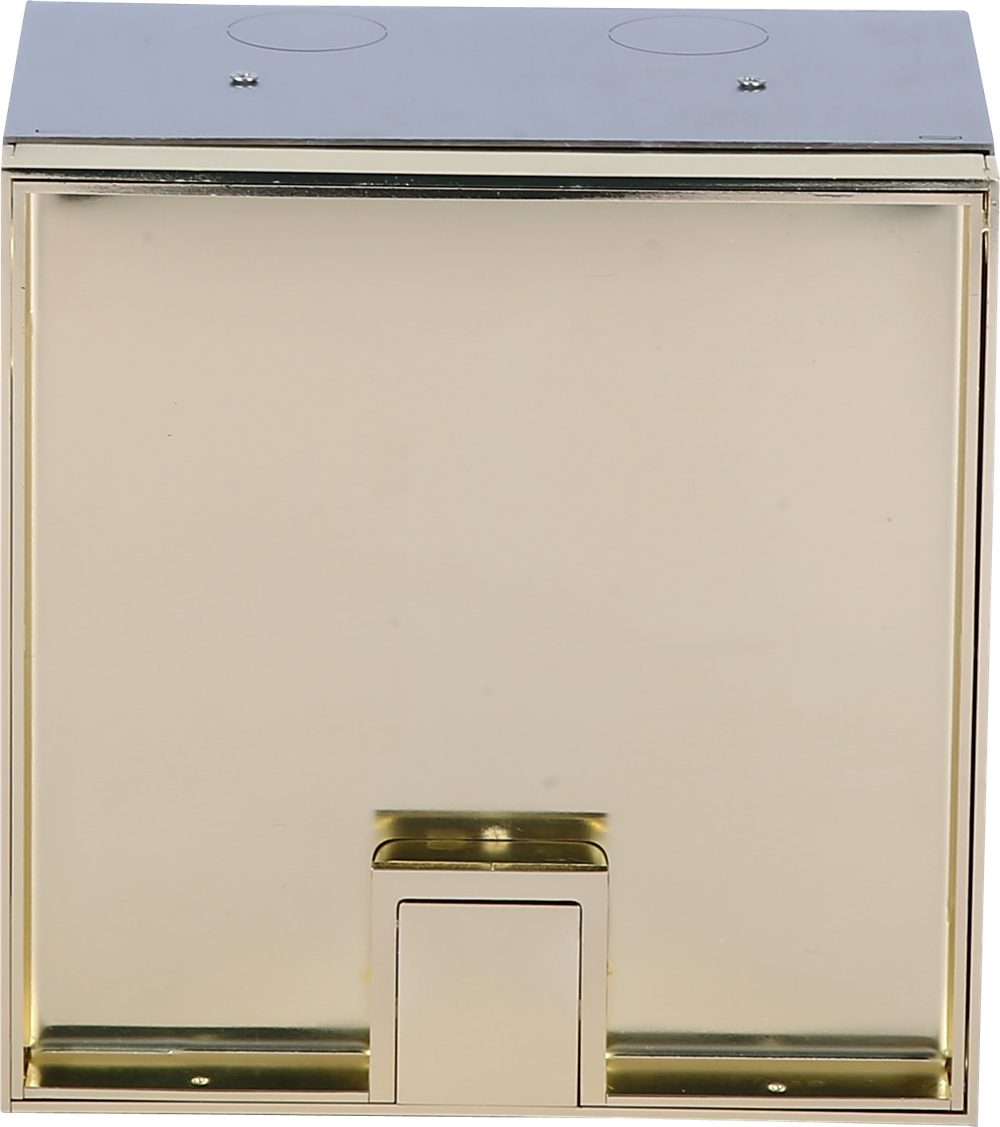 Лючок в пол 6 мод. (2 мод. 45х45 мм. + 2 мод. 22.5х45 мм.),  латунь