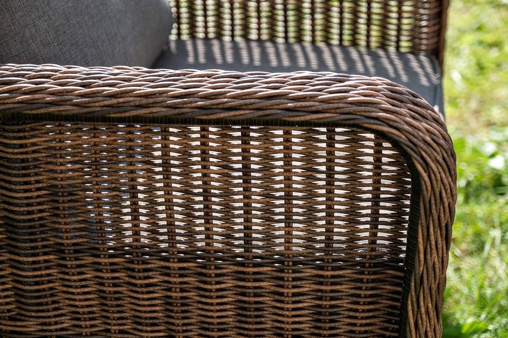 "Гляссе" лаунж-зона из искусственного ротанга, цвет коричневый