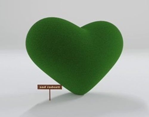 Фигура с искусственным озеленением “Любовь” 1,5м