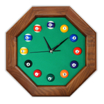 Часы 8 граней ясень/сукно