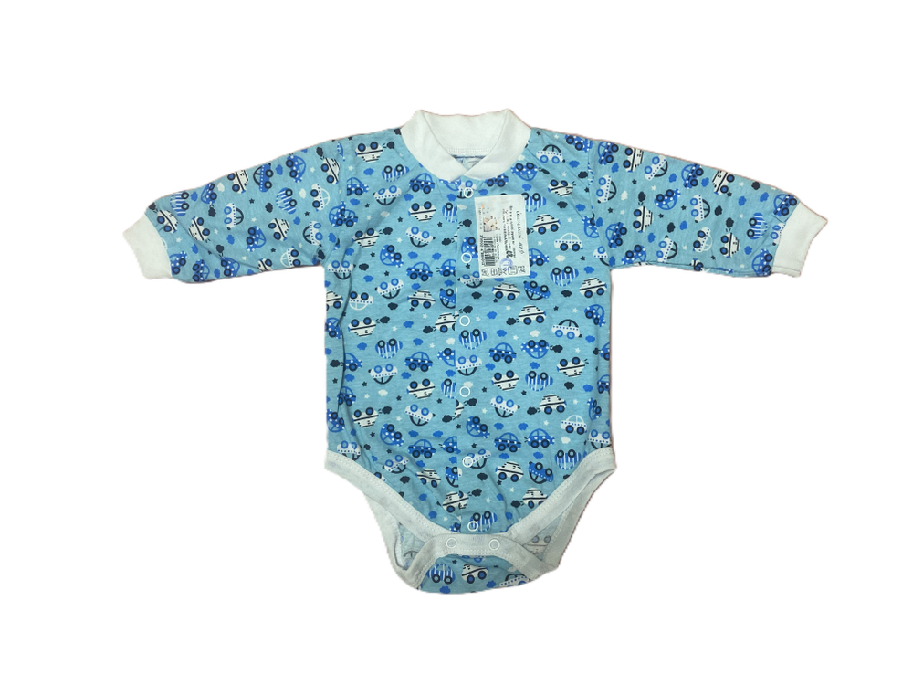 Боди с длинным рукавом на кнопках из кулирки (100% хлопок) на рост 68 см