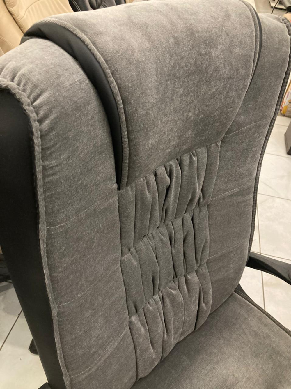 Кресло Фортуна-5 (3) Вельвет серый Мех качания п Директор (в разборе)