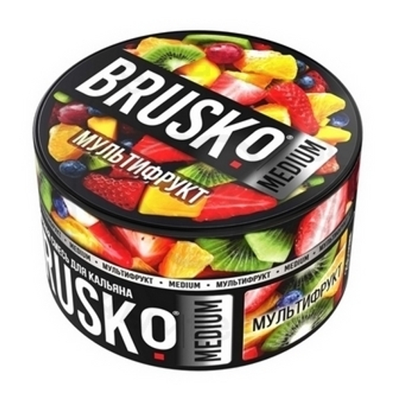 Бестабачная смесь для кальяна BRUSKO, 250 г, Мультифрукт, Medium (M)