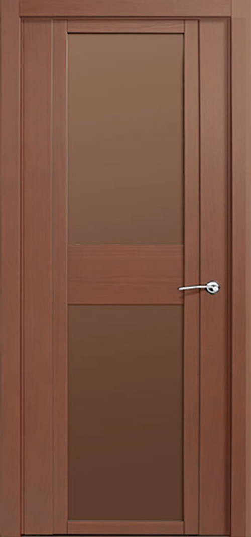 Межкомнатная дверь H-III / Цвет Дуб палисандр / Стекло бронза / Двери Верда