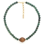 Колье Nature Bijoux, Aventurine, с авантюрином и деревом роблес, NB26.1-15-43441 (зеленый)
