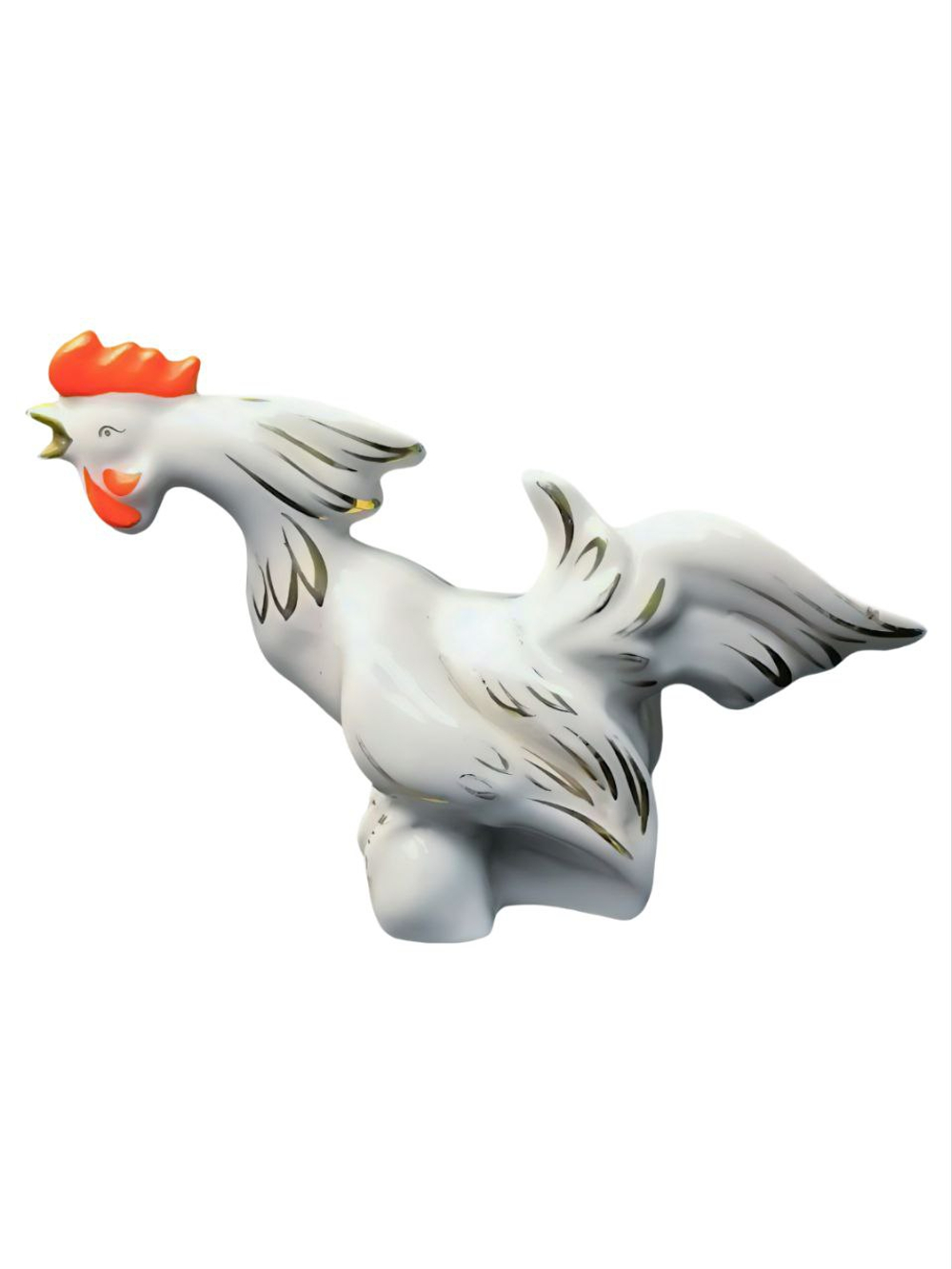 Фарфоровая статуэтка "Бойцовский петух" Рига