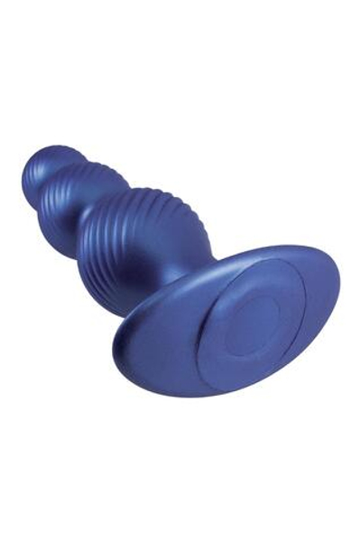 Синяя анальная елочка 5 Inch Silicone Anal Plug - 14 см. (Цвет: синий)