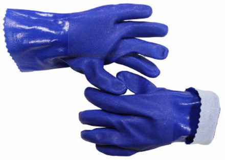 Перчатки резиновые рыбацкие против скольжения водонепоницаемые синие (10 пар)