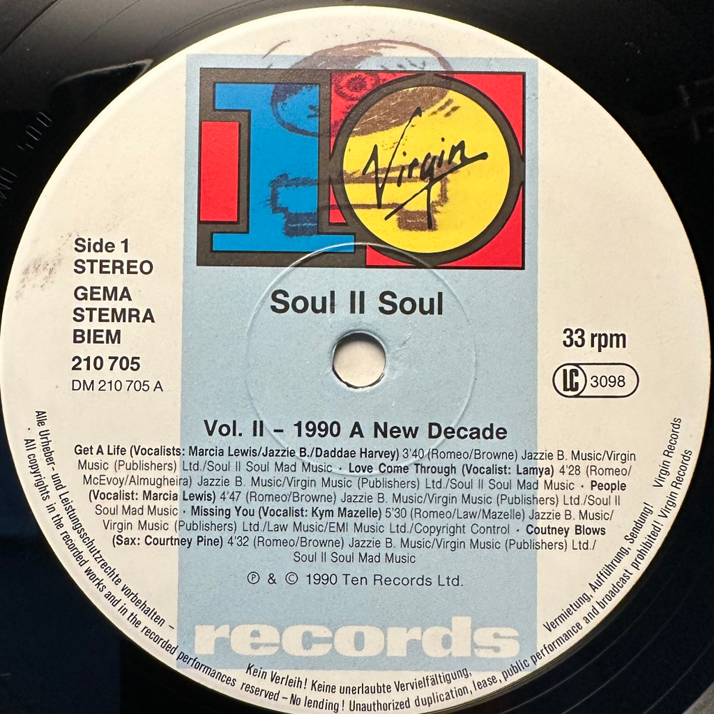 Soul II Soul - Vol. II - 1990 A New Decade (Европа 1990г.)