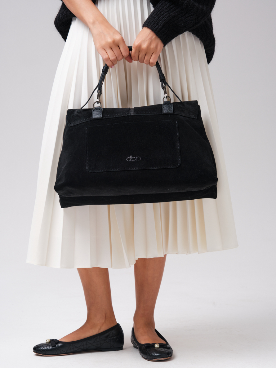 Замшевая сумка сэтчел Colette DBR 31349 черный