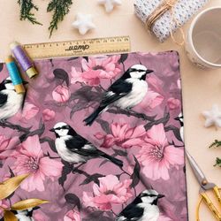 Ткань премиум дюспо выразительные птицы