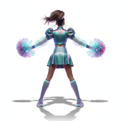 Костюм для чирлидинга металлик