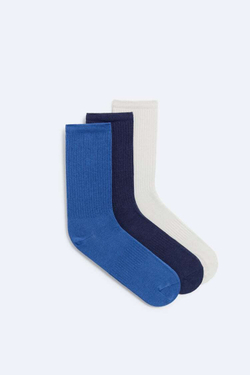 ZARA НАБОР ИЗ ТРЕХ ПАР НОСКОВ, РАЗНОЦВЕТНЫЙ