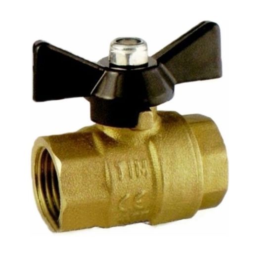 Кран шаровый Tim 3/4" ВР-ВР с бабочкой