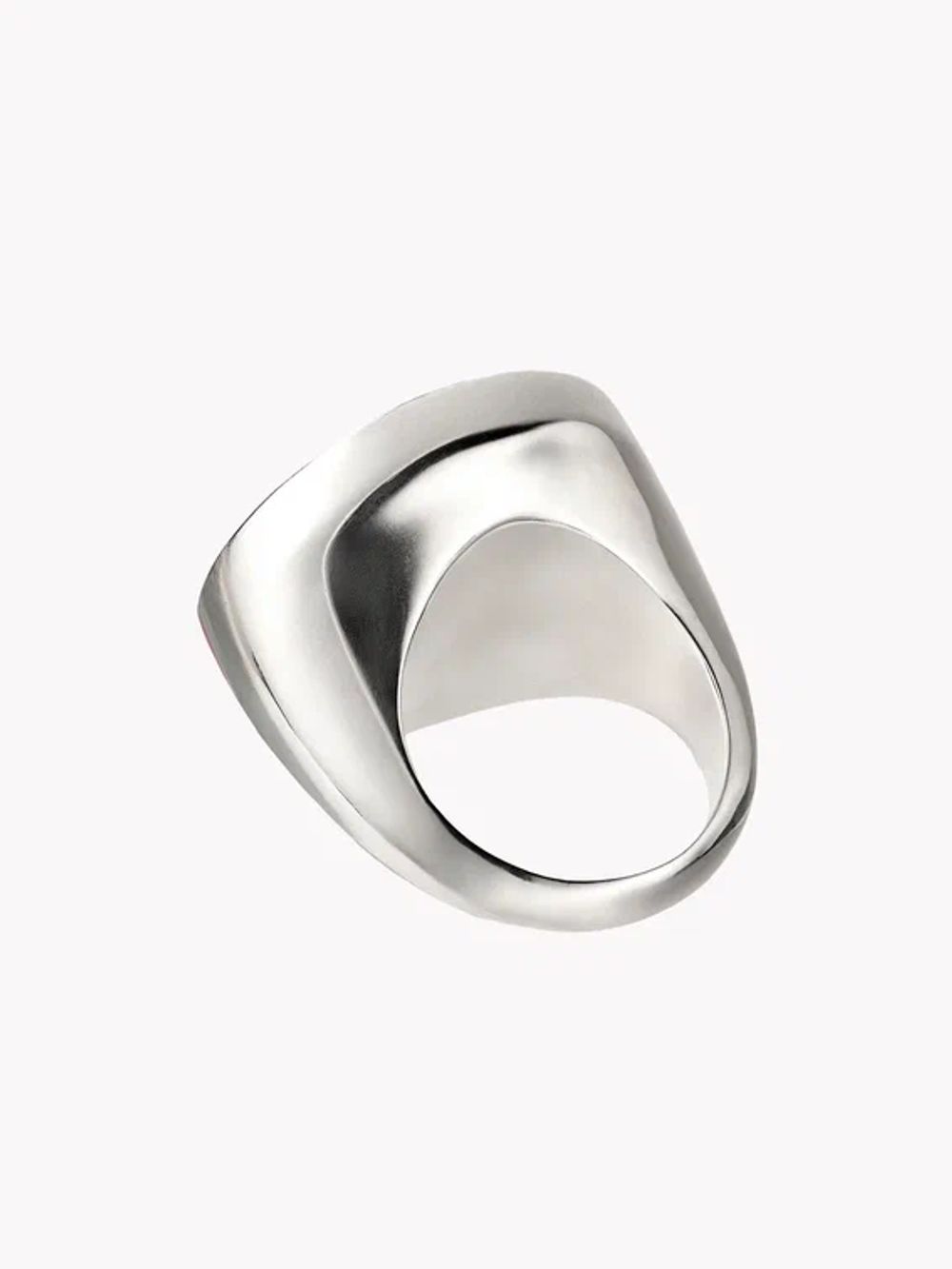 Кольцо Личико, серый фарфор