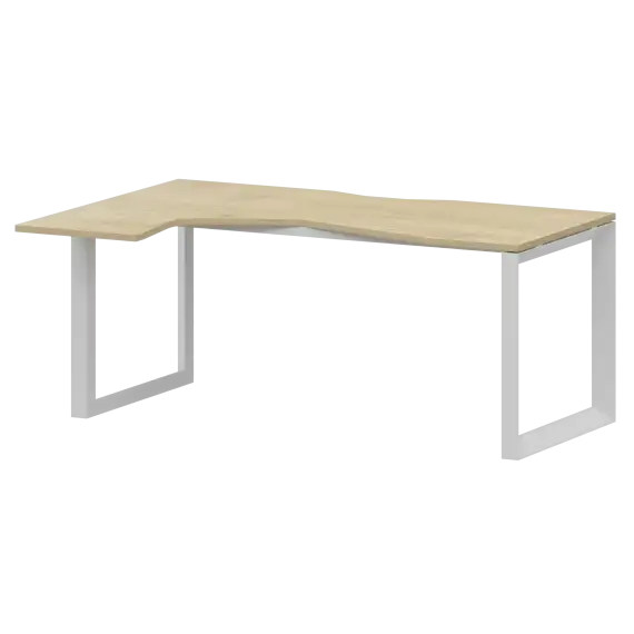 Стол эргономичный левый на металлокаркасе НТМП.О-060.ЛВ  1600x1000x750 Аргентум-МП