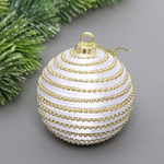 Новогодний шар "Сказочные узоры" 8 см, Золото (Серпантин)