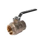 Кран шаровой полнопроходной STOUT - 1"1/2 (ВР/ВР, PN40, Tmax 150°C, ручка-рычаг черная)