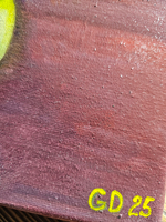 Картина авторская маслом на холсте 18х24 см на стену для интерьера "Наливное яблочко"