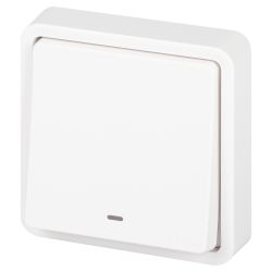 Переключатель ЭРА Эксперт 11-1527-01 с подсветкой IP55 10АХ-250В СУ белый | Эра Эксперт