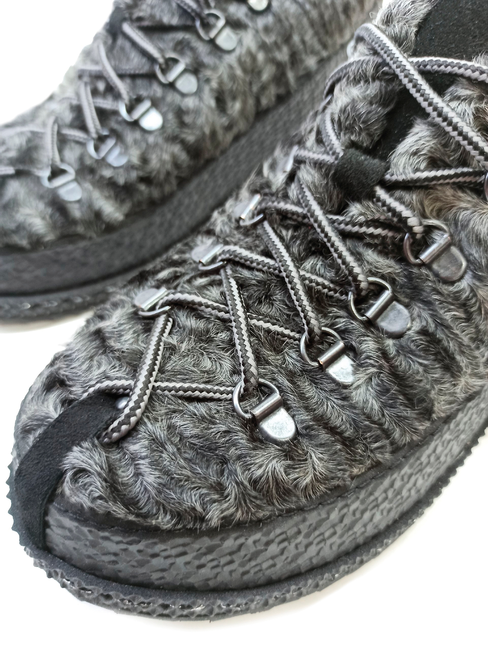 Ботинки из натурального каракуля "Gray melange"