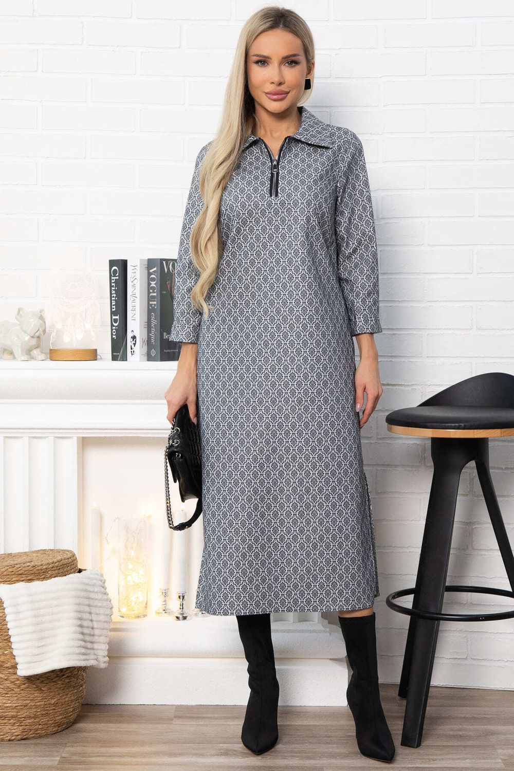 Платье Лоуренс НЬЮ (темно-серое) П14877-18М LT Collection