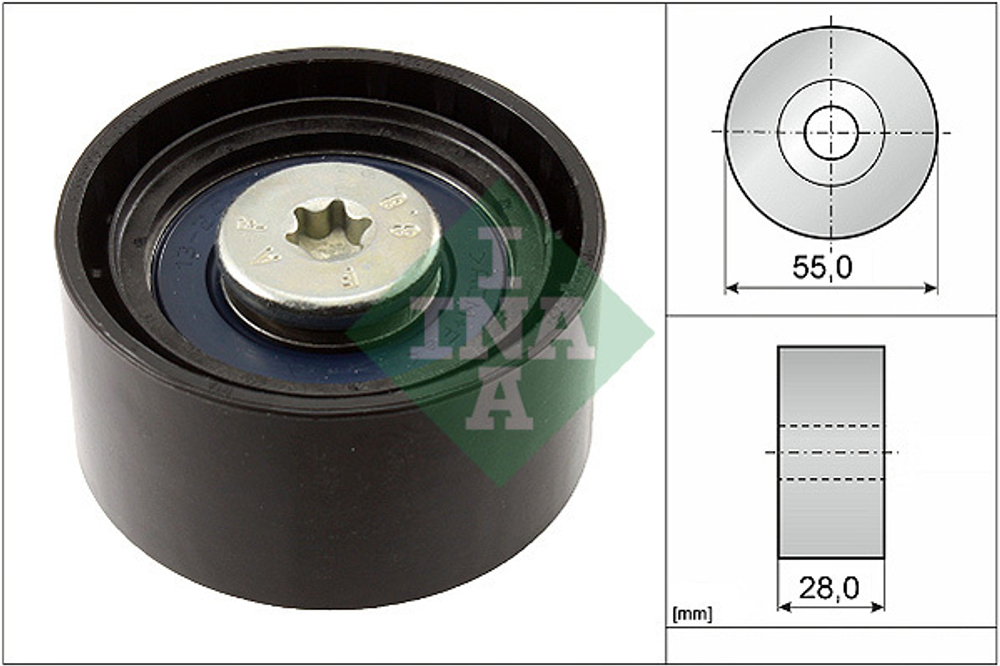 INA - 532055610-INA - Deflection/Guide Pulley, V-ribbed belt