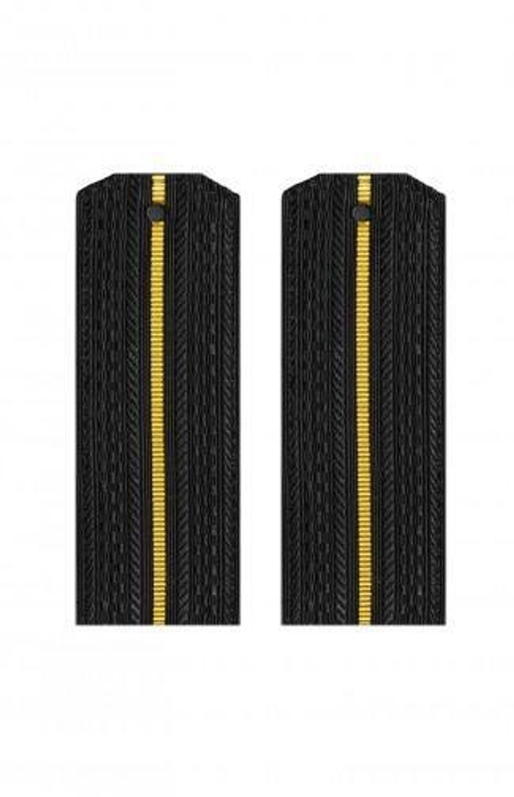 Погоны черные с одним желтым просветом