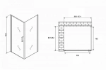 Душевой уголок ABBER Sonnenstrand AG04100B-S85B 100x85 стекло прозрачное/профиль черный