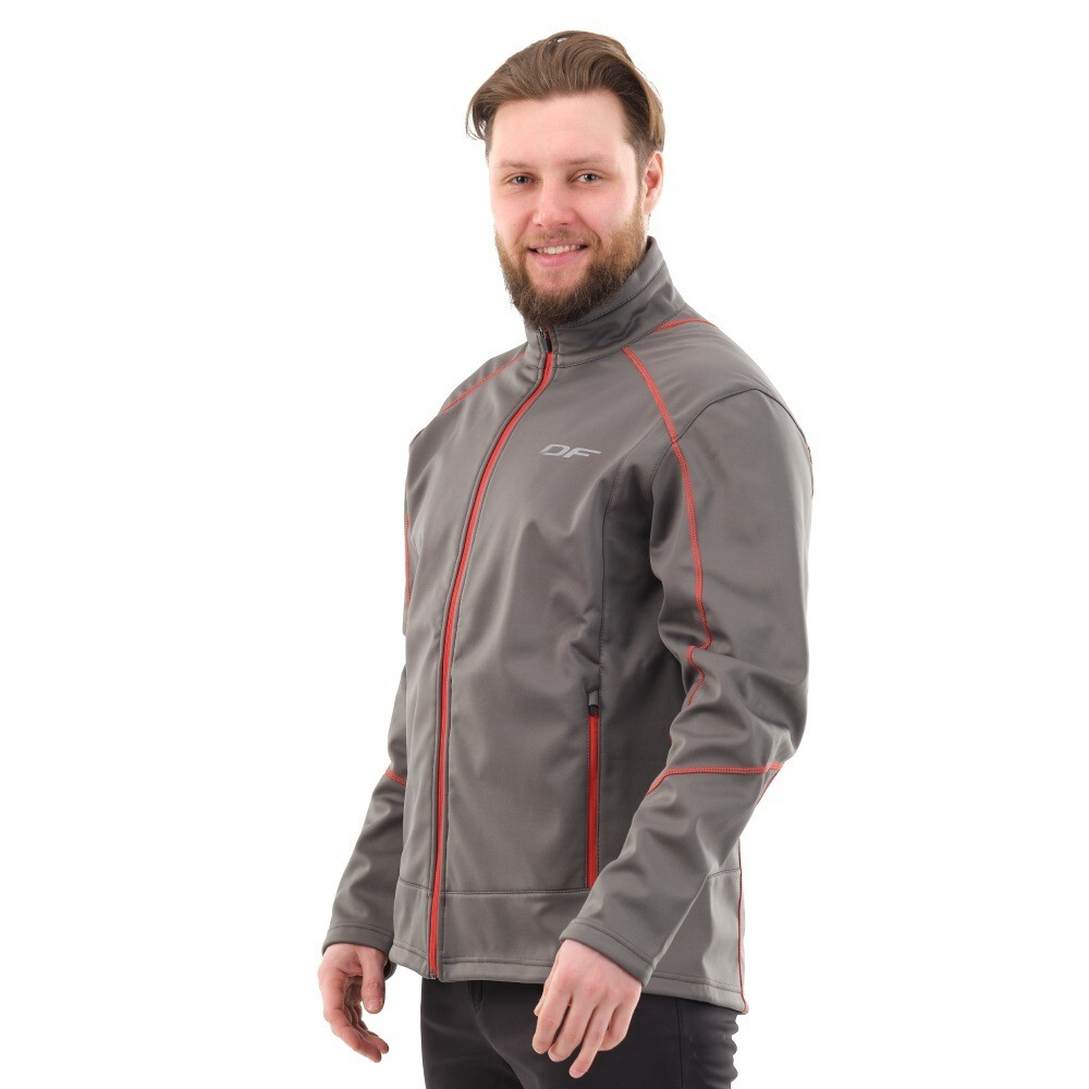 КУРТКА МУЖСКАЯ DRAGONFLY EXPLORER GREY-RED SOFTSHELL