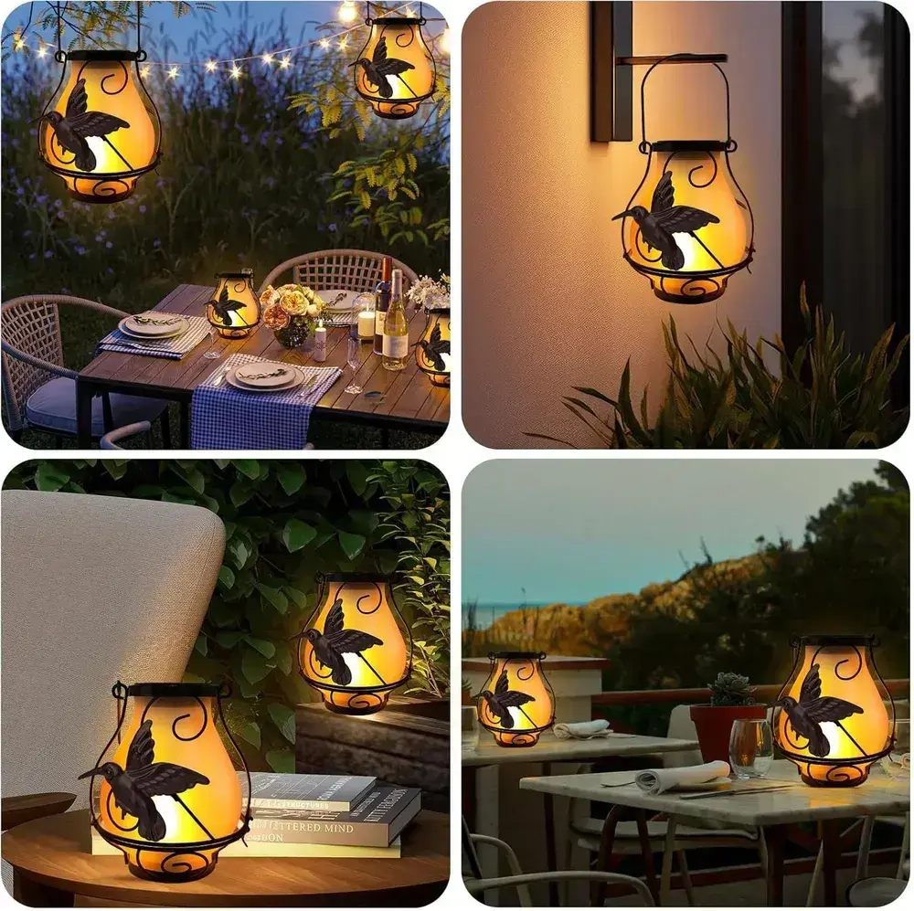 фонарики садовые на солнечных батареях подвесной Колибри-дизайн Солнечный уличный фонарь, 1 шт