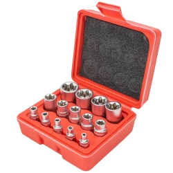 Головки Е-профиль, набор 14пр., 1/4'', 3/8'', 1/2'' Baum Auto##BaumAuto BM-4148