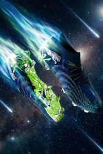 Бутсы Puma Future 9 Ultimate Cosmic Art FG - темно-синий