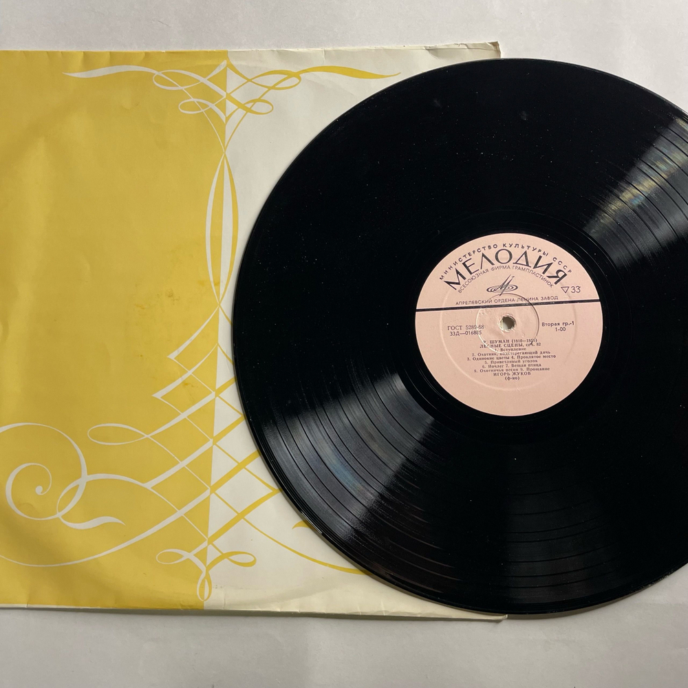 Винтажная виниловая пластинка LP Р. Шуман, С. Прокофьев, Игорь Жуков, Лесные Сцены, Детская Музыка (СССР 1971)