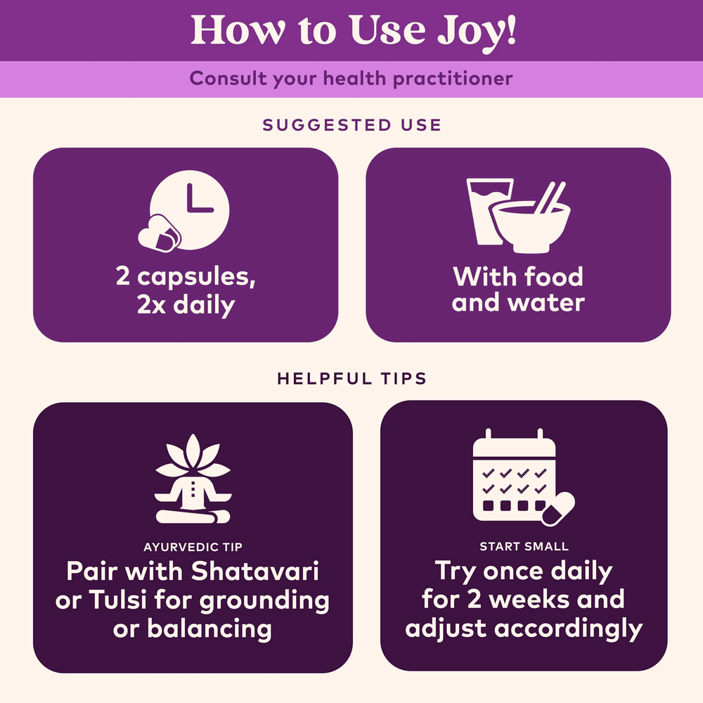 Organic India, Joy!® Elevates Mood, 90 вегетарианских капсул