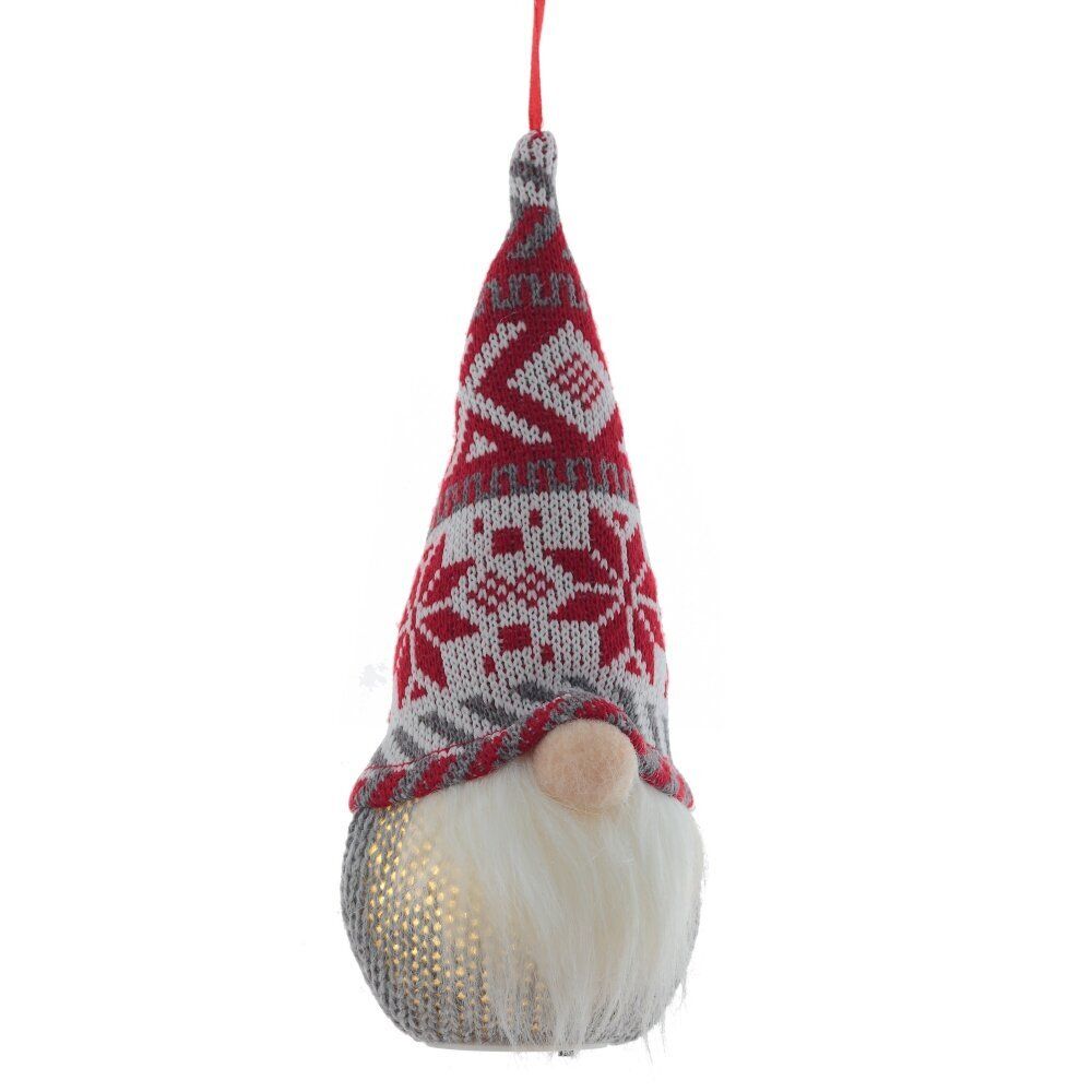 GAEM Игрушка набивная подвесная "Гном" (3xLR44), L7 W7 H19 см, 4в.