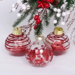 Новогодние шары 8 см (набор 3 шт) «Dream», Рубин