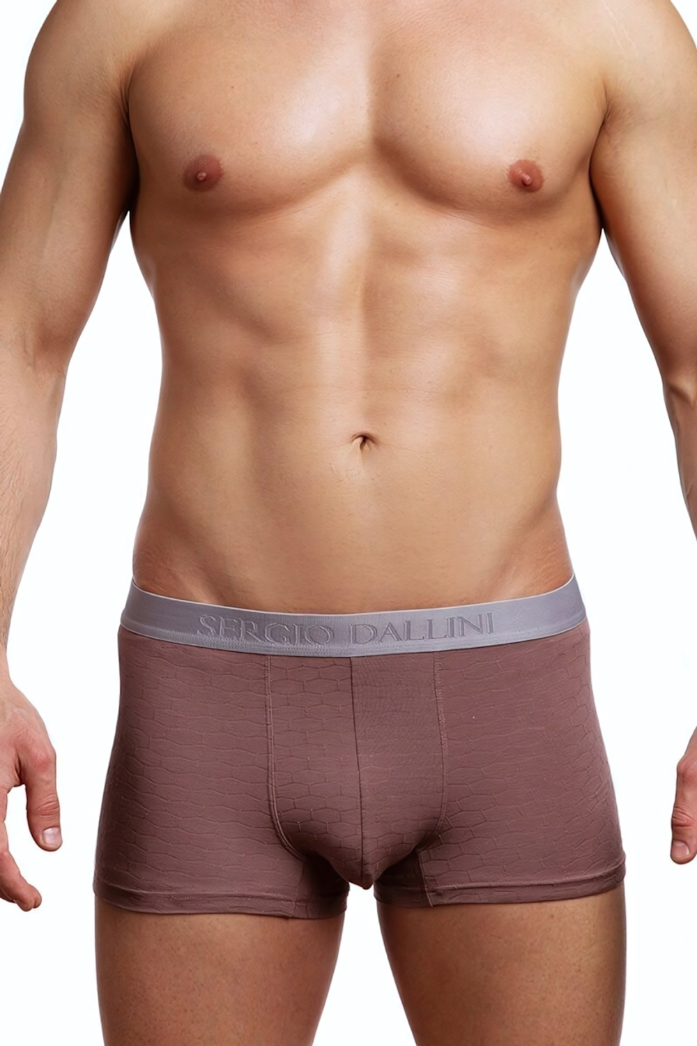 Трусы-боксеры с мягкой эластичной резинкой (Размер: M) (Цвет: коричневый)