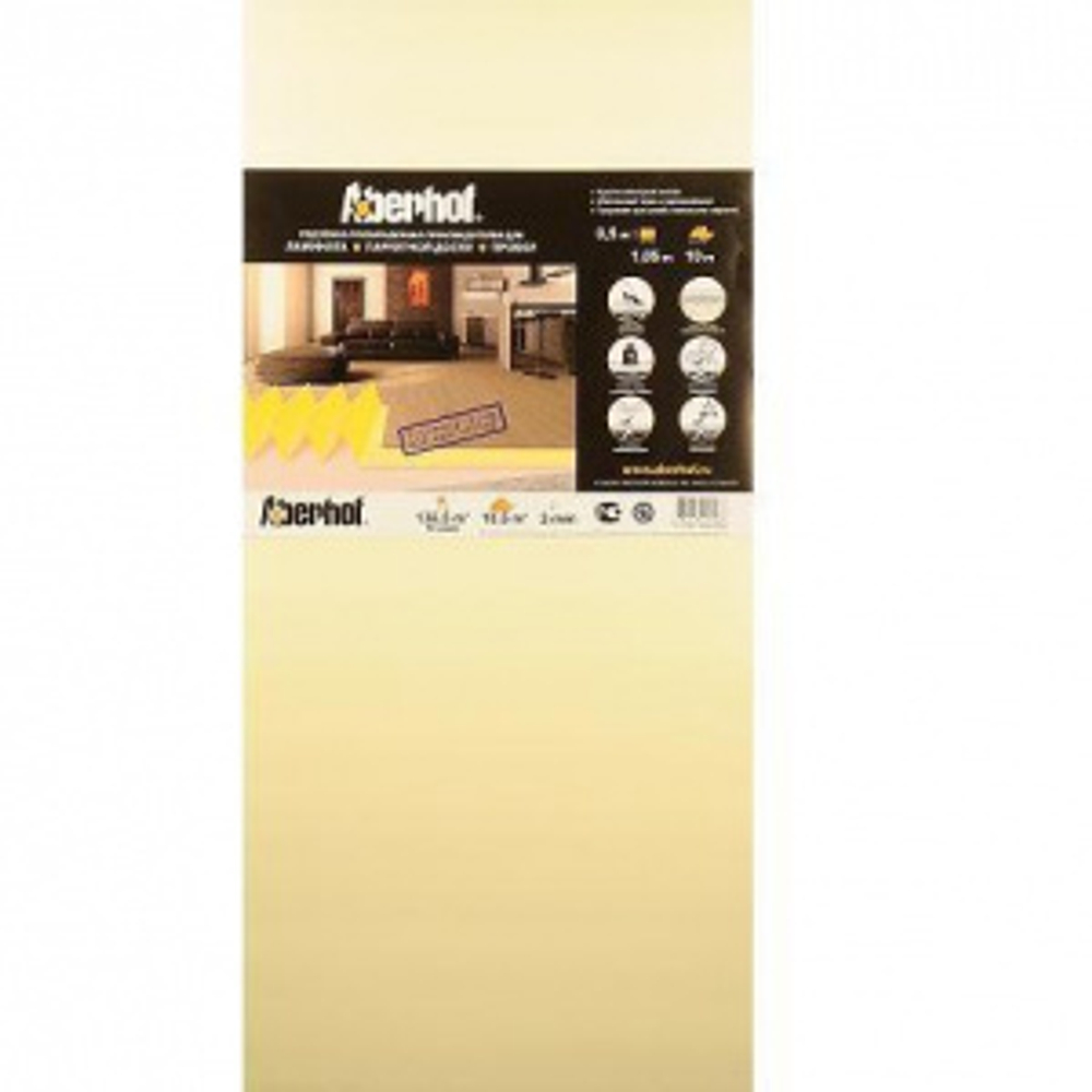 Подложка-гармошка для ламината Aberhof жёлтая 1050x500x2мм