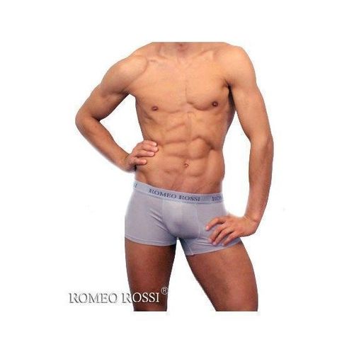 Мужские трусы боксеры c резинкой Romeo Rossi светло-серые RR6005-03