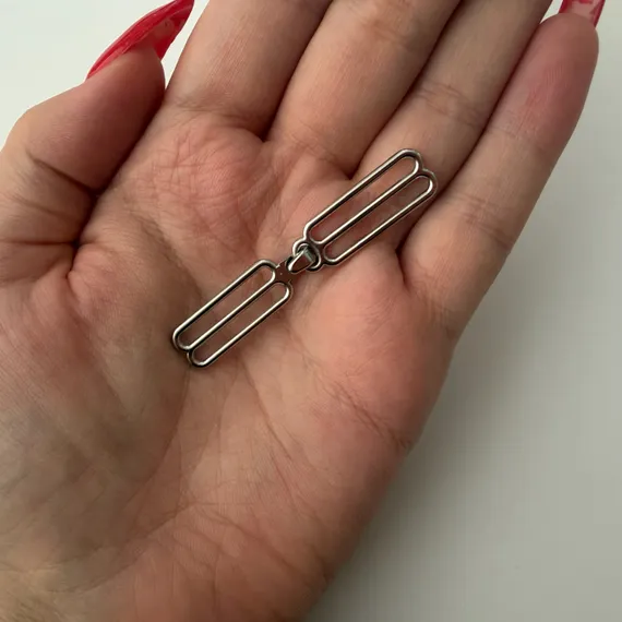 Регуляторы с крючками для бретели серебро 20 мм