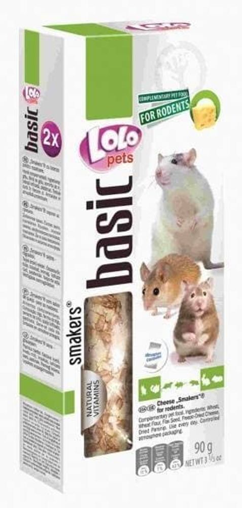 LoLo PETS Smakers для декоративной крысы и мышей с сыром 90г LoLo PETS Smakers для декоративной крысы и мышей с сыром 90г