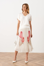 4837 Юбка женская (молочный принт)