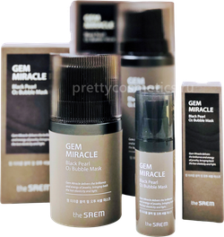 The Saem Gem Miracle Black Pearl O2 Bubble Mask Маска кислородная с экстрактом жемчуга