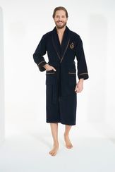 Халат мужской махровый 1460 темно- синий Nusa