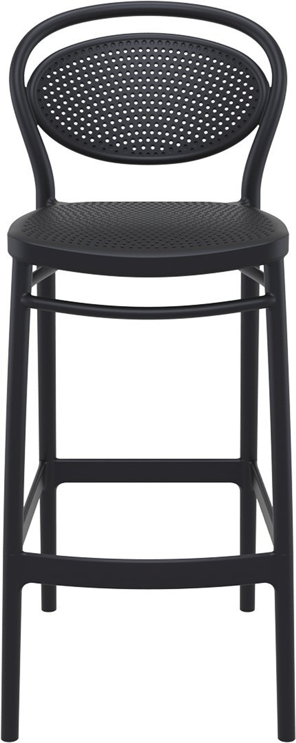 Стул пластиковый барный, Siesta Contract Marcel Bar 75, черный