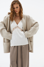 Пиджак вязаный