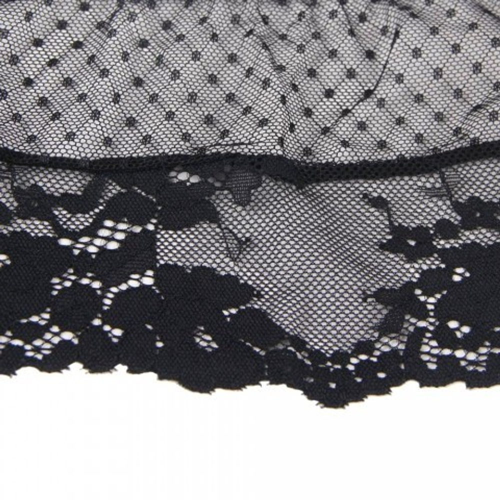 Трусики на высокой посадке Lace Strappy, черные, XS-S