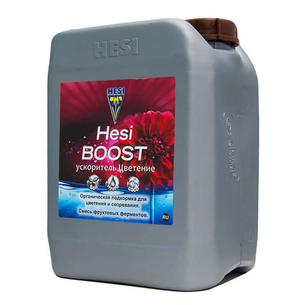 HESI Boost органический бустер цветения, канистра 5 л крупным планом