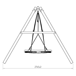 Деревянные качели с качелями гнездо 100 см и качелями гнездо Свиби